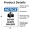 Signmission Do Not Block Mailbox Sign With Symbol, 3.5 in W x Rectangle, Vinyl Decal OS-2PACK-NS-D-35-V-11082 - alternate 2